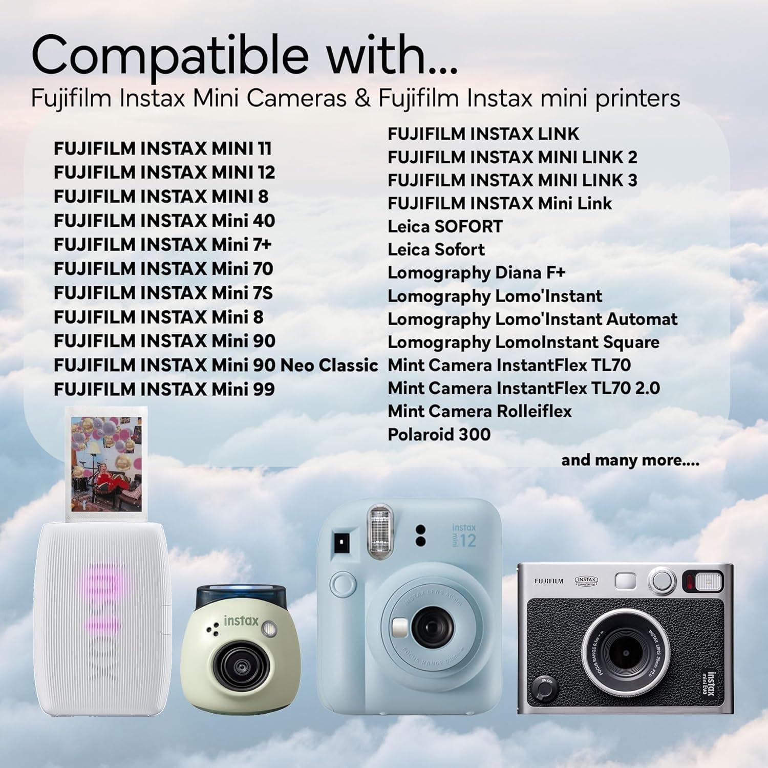 imageFUJIFILM Instax Mini Instant Film Twin Pack White 20 Photos32 GB USB 8 x Twin Pack