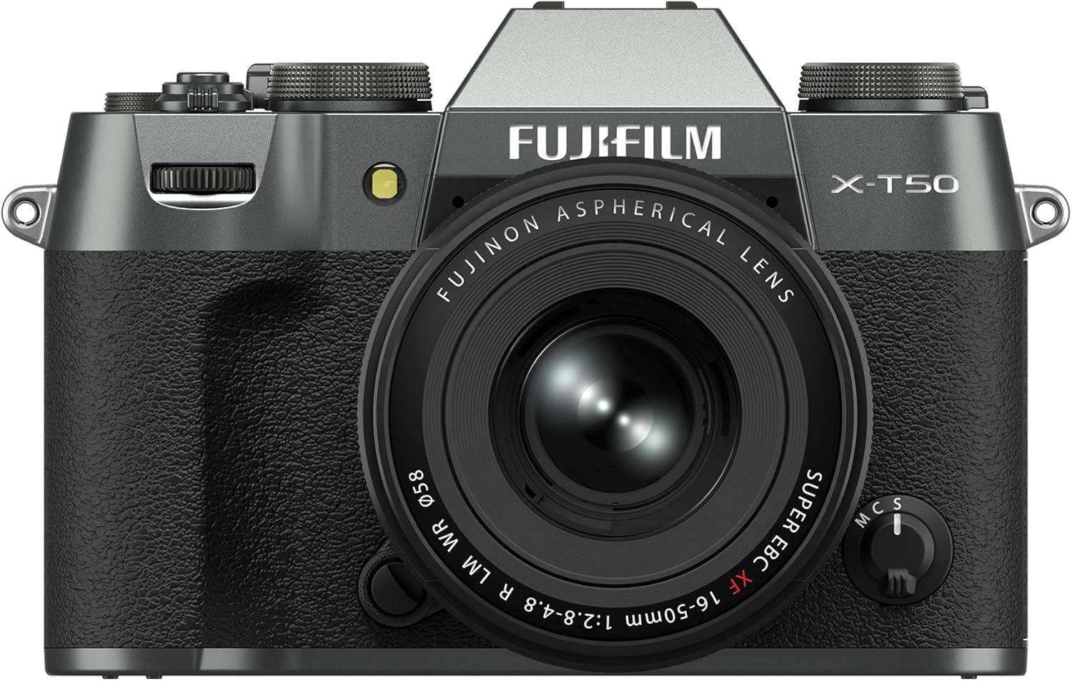 imageFUJIFILM XT50 Mirrorless Digital Camera Body BlackCharcoal Silver