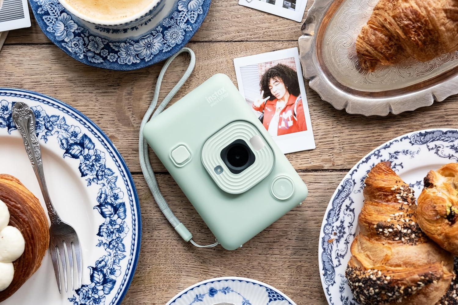 imageFujifilm INSTAX Mini LIPLAY Hybrid Instant Camera Misty WhiteMatcha Green