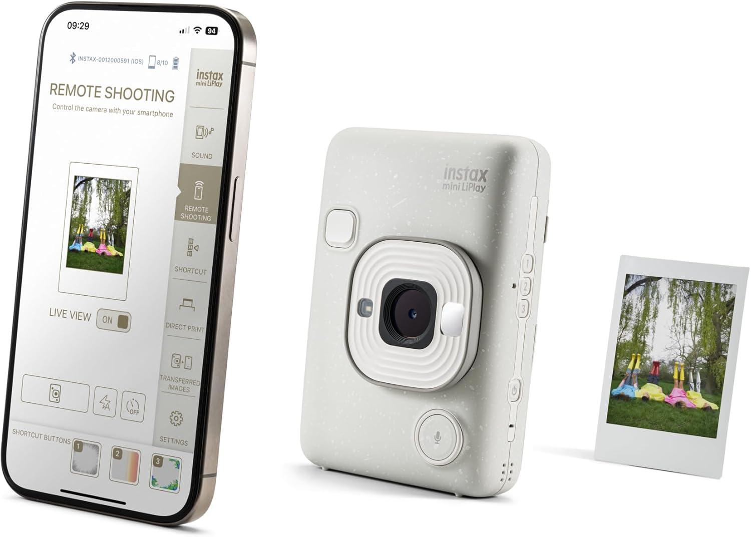 imageFujifilm INSTAX Mini LIPLAY Hybrid Instant Camera Misty WhiteMisty White