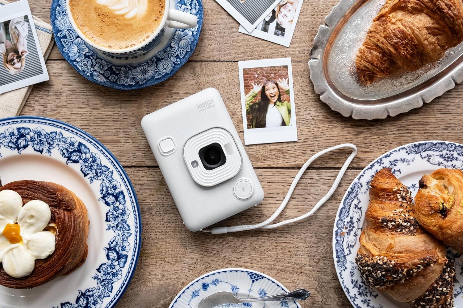 imageFujifilm INSTAX Mini LIPLAY Hybrid Instant Camera Misty WhiteMisty White