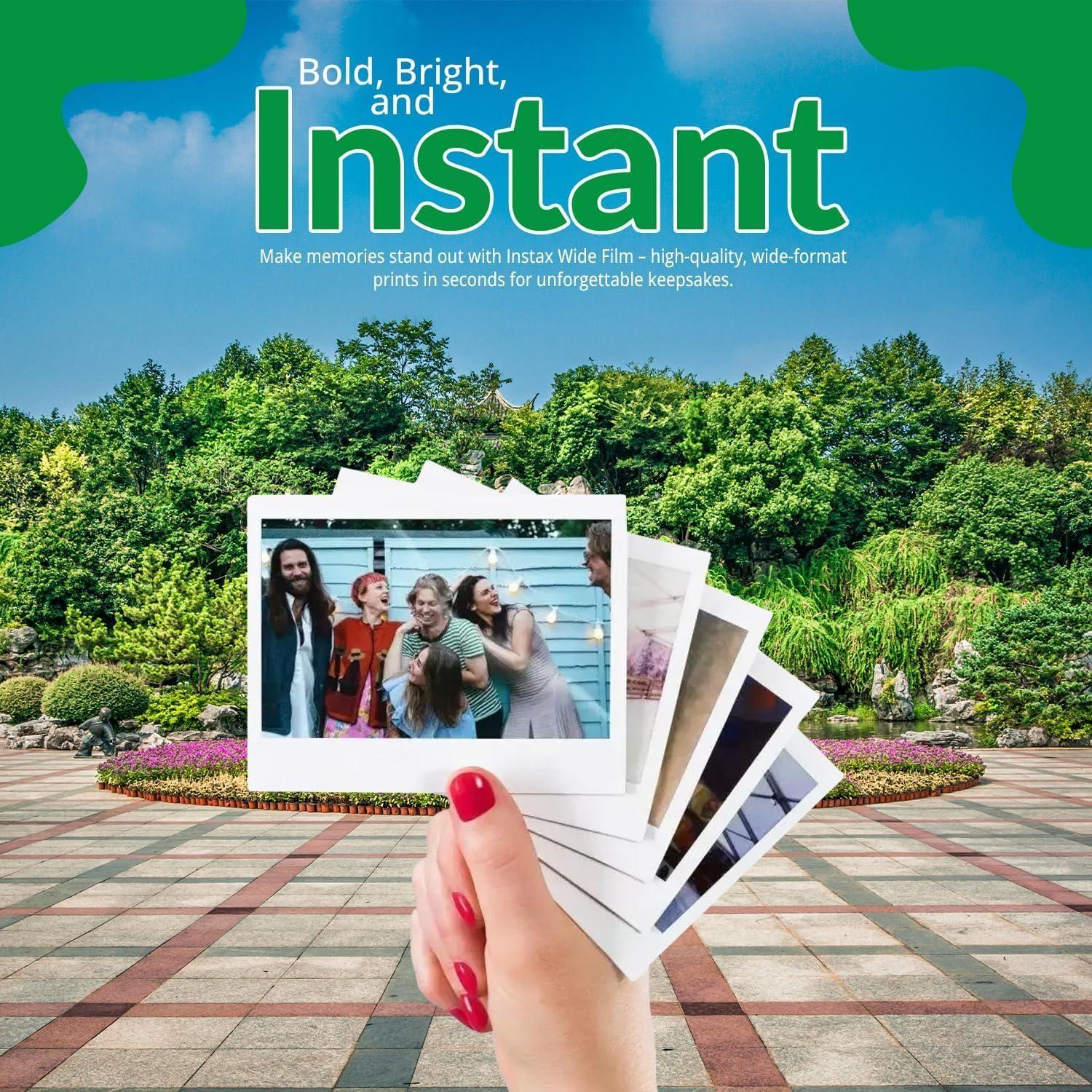 imageFujifilm Instax Wide Film Twin Pack White2 Twin Pack 40 Sheets