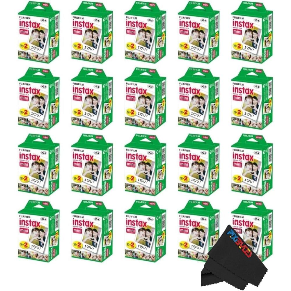 imageFUJIFILM Instax Mini Instant Film Twin Pack White 20 Photos32 GB USB 20 x Twin Pack