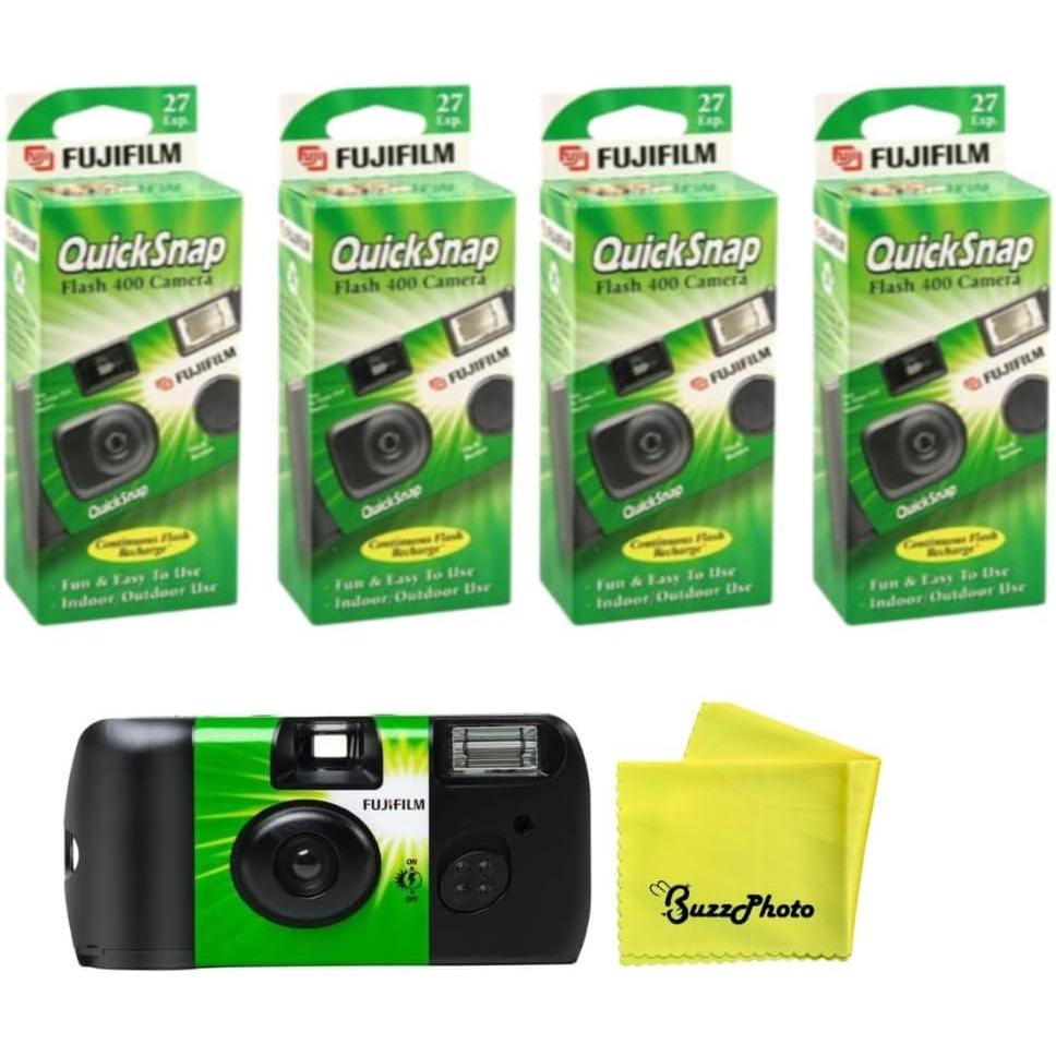 imageFujifilm QuickSnap Flash 400 OneTimeUse Camera 27 Exposures4Pack