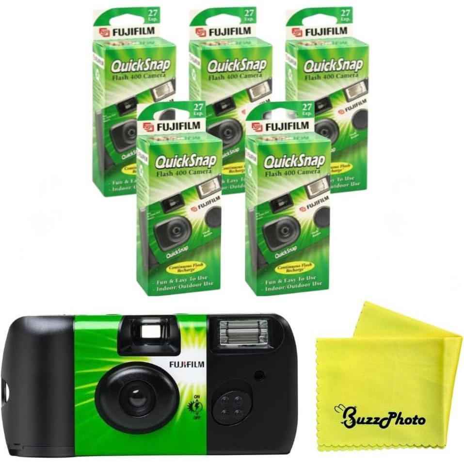 imageFujifilm QuickSnap Flash 400 OneTimeUse Camera 27 Exposures5Pack