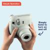 Fujifilm Instax Mini 12 Instant Film Camera, Clay White(Olive Green)