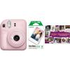 FUJIFILM Instax Mini 12 Holiday Bundle 2025 – Pastel Blue(Pink)
