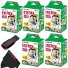 FUJIFILM Instax Mini Instant Film Twin Pack (White), 20 Photos(32 GB USB + 5 x Twin Pack)