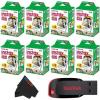 FUJIFILM Instax Mini Instant Film Twin Pack (White), 20 Photos(32 GB USB + 8 x Twin Pack)