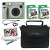 Fujifilm INSTAX Wide 400 Instant Camera – Sage Green(Sage Green w/ 2 Wide Twin Packs + Bag)