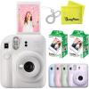 Fujifilm Instax Mini 12 Instant Film Camera, Clay White(Clay White w/ 40 Instant Film Sheets)