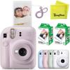 Fujifilm Instax Mini 12 Instant Film Camera, Clay White(Lilac Purple w/ 40 Instant Film Sheets)