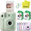 Fujifilm Instax Mini 12 Instant Film Camera, Clay White(Mint Green w/ 40 Instant Film Sheets)