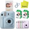 Fujifilm Instax Mini 12 Instant Film Camera, Clay White(Pastel Blue w/ 40 Instant Film Sheets)