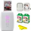 Fujifilm Instax Mini Link 3 Smartphone Printer – Clay White(w/ 40 Film Sheets + Carrying Case)