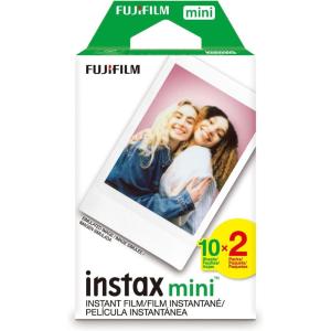 FUJIFILM Instax Mini Instant Film Twin Pack (White), 20 Photos(1 Twin Pack)