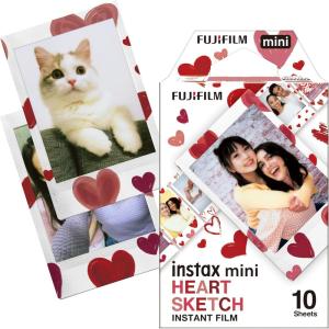 FUJIFILM Instax Mini Spray Art Film – 10 Exposures(Heart Sketch)