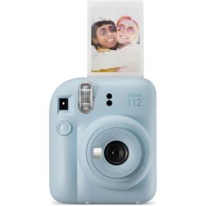 Fujifilm Instax Mini 12 Instant Film Camera, Clay White(Pastel Blue)