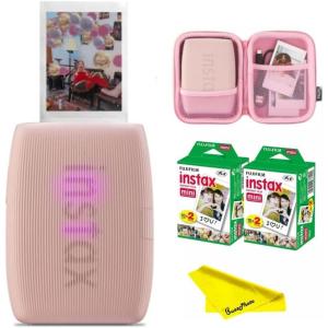Fujifilm Instax Mini Link 3 Smartphone Printer – Rose Pink(w/ 40 Film Sheets + Carry Case)