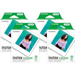 Fujifilm Instax Square Twin Pack Film – 20 Exposures(4 Packs (80 Exposures))