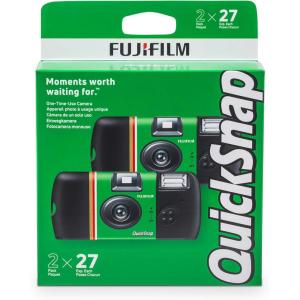 Fujifilm QuickSnap Flash 400 One-Time-Use Camera – 2 Pack(2-Pack)